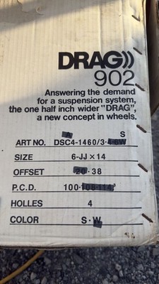 JDM DRAG 902 4H PCD100 Aluminum Wheel 6J No Tires - Image 9