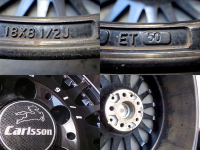 JDM 3412ACarlsson 1/16 RSR18x8.5J 5-hole PCD112 +504Book 3412 No Tires - Image 6