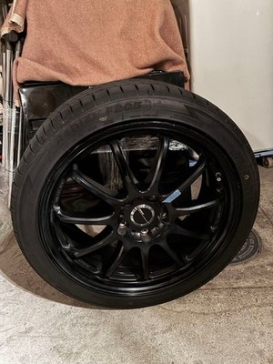 JDM Work Emotion 18-inch 7.5j 4-piece set almost complete with tires. (No Tires)