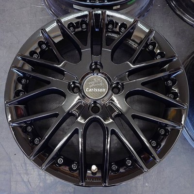 JDM Carlson 1/10X 16-inch 5J IS45 PCD100-4H Glossy Black Repainted Sui No Tires - Image 5