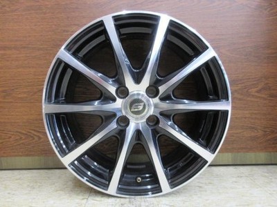 JDM 166.5J +50 4-hole S STRANGER black polished aluminum wheel 4Book P No Tires - Image 2