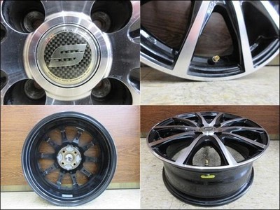 JDM 166.5J +50 4-hole S STRANGER black polished aluminum wheel 4Book P No Tires - Image 4