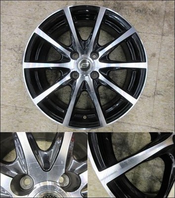 JDM 166.5J +50 4-hole S STRANGER black polished aluminum wheel 4Book P No Tires - Image 6