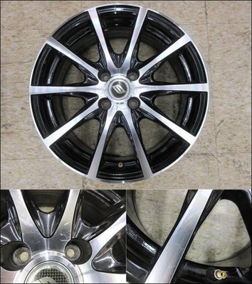 JDM 166.5J +50 4-hole S STRANGER black polished aluminum wheel 4Book P No Tires - Image 7
