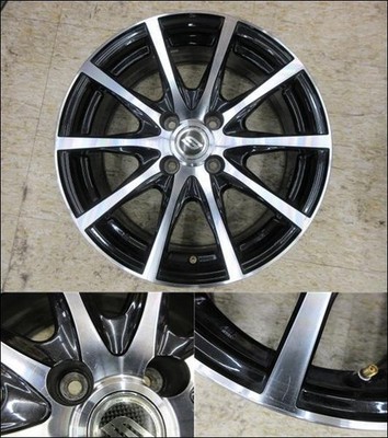 JDM 166.5J +50 4-hole S STRANGER black polished aluminum wheel 4Book P No Tires - Image 8