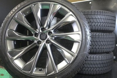 JDM Toyota genuine Crown Black wheels with Bridgestone studless tires (No Tires)