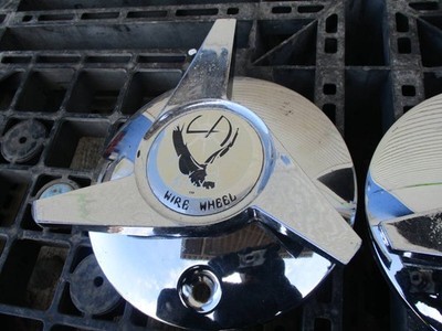 JDM Rare LA Wire Pan Type Center Cap 3BAR Chrome Plated for Old Cars L No Tires - Image 3