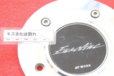 JDM 1 sheet WORK Euro Line aftermarket used wheel center cap center co No Tires - Image 6
