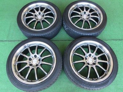 JDM WORK Emotion 11R Grimit Silver 7.5J-18 5H114.3 +38 with optional c No Tires