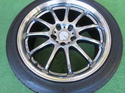 JDM WORK Emotion 11R Grimit Silver 7.5J-18 5H114.3 +38 with optional c No Tires - Image 2