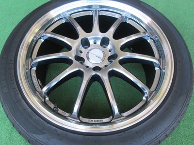 JDM WORK Emotion 11R Grimit Silver 7.5J-18 5H114.3 +38 with optional c No Tires - Image 5