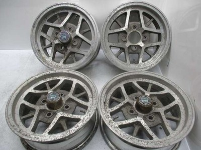 JDM 14CARMAN ami ASAHI 5.5J+15 114.3 Asahi old car used aluminum wheel No Tires - Image 2