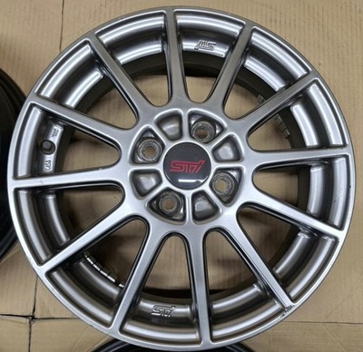 JDM Subaru Stella STI Genuine Option 15 Wheels 4-Wheel Set Sambar Preo V (No Tires) - 画像 (5)