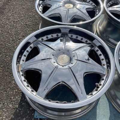 JDM 20ALGERNON wheels 20x8.5J+38 PCD114.3 5-hole 4-Wheel Set Black chrome p (No Tires) - 画像 (3)