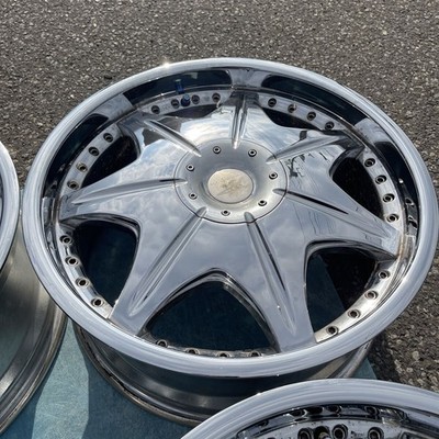 JDM 20ALGERNON wheels 20x8.5J+38 PCD114.3 5-hole 4-Wheel Set Black chrome p (No Tires) - 画像 (5)