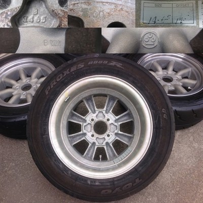 JDM Deep Rim RS Watanabe Eight Spoke 14x6.5J OFF+14.5 4H PCD100 B-type (No Tires) - 画像 (8)