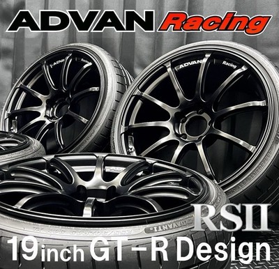JDM 10J GT-R design ADVAN Racing RS2 & Summer Tires 255/30R19 4-Wheel Set No (No Tires)