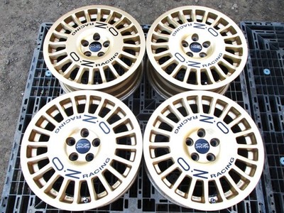 JDM Rare OZ Racing Rally Dish Gold 165-Hole 100 48 Impreza Hachiroku B No Tires