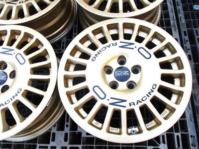 JDM Rare OZ Racing Rally Dish Gold 165-Hole 100 48 Impreza Hachiroku B No Tires - Image 2