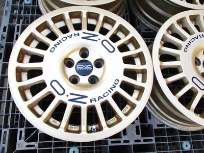 JDM Rare OZ Racing Rally Dish Gold 165-Hole 100 48 Impreza Hachiroku B No Tires - Image 3