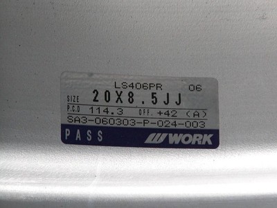 JDM Out of print 20 WORK LS406 8.5J +46 114.3-5H Crown Mark X Fuga Ari No Tires - Image 5
