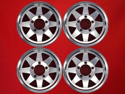 JDM 1988 discontinued rare mud-spoke wheels 4-Wheel Set 6J 15PCD139.7 5-hole (No Tires)