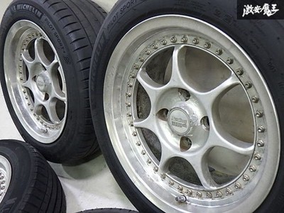 JDM Rare out-of-print Enkei Racing S 2-piece wheels 16x7J +32 / 8J +32 (No Tires) - 画像 (3)