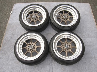 JDM Deep rim XXR bronze 8J+0 100/114.3 4 holes 164-Wheel Set through GX61 GX (No Tires)