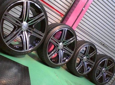 JDM Beautiful WALD Mahora 20in Black and polished SP reverse concave (No Tires) - 画像 (3)