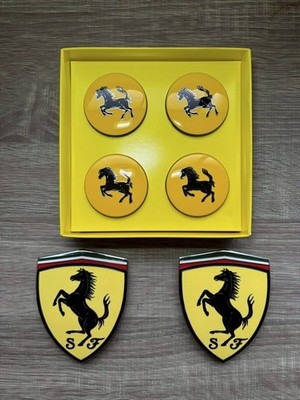 JDM Genuine Ferrari 488 Scuderia emblems left and right and wheel cent (No Tires)