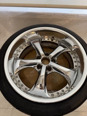 JDM WORK VSKF deep rim 9J big caliper chrome PCD114 5H Skyline JZX100 (No Tires)