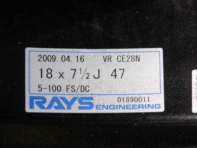 JDM Rare color RAYS CE28N 7.5J+47 100-5H for Prius Legacy Impreza STI No Tires - 画像 (5)