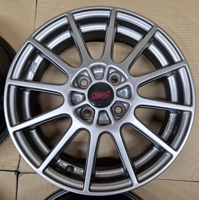 JDM Subaru Stella STI Genuine Option 15 Wheels 4-Wheel Set Sambar Preo V (No Tires) - 画像 (5)
