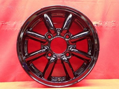 JDM Out of print rare black racing used wheel 4Book 4.5J 13 inch PCD11 No Tires - Image 6