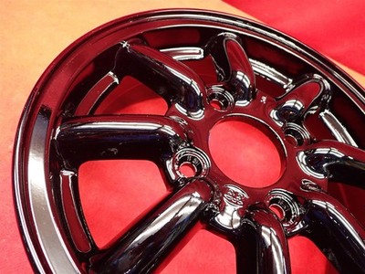 JDM Out of print rare black racing used wheel 4Book 4.5J 13 inch PCD11 No Tires - Image 10
