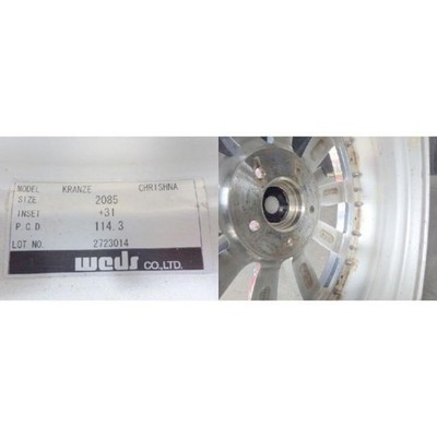 JDM 2388 T0805265Weds KRANZE CHRISHNA20x8.5J 5-hole PCD114.3 +314-hole (No Tires) - 画像 (9)