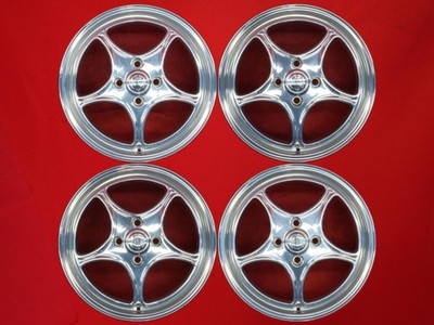 JDM American Racing 5 spokes polished 7J-17 114.3 4 holes +35 hub 73 a (No Tires)