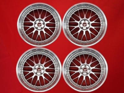 JDM WORK Zistance W10M 4Wheels 20x9.5+8 10+11 5x114.3 Silver Red caps (No Tires)