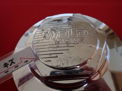 JDM 1 sheet WELD RACING aftermarket used wheel center cap center cover No Tires - Image 3
