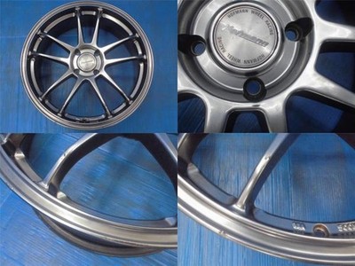 JDM aqua Roadster 4-Wheel Set used HOTMAN 4H 100 7J +40 17 aluminum whee (No Tires) - 画像 (4)