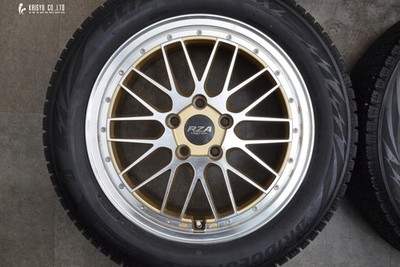 JDM Mesh type Leycross REZERVA 17in 7J +48 PCD114.3 Bridgestone Zack V No Tires - Image 3