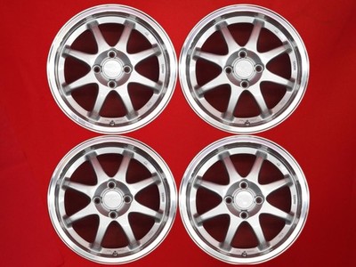 JDM TRIM used wheels 4-Wheel Set 6.5J 15PCD100 4 holes +32 hub 59 Levin True (No Tires)