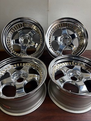 JDM Rare Excellent condition WORKMeister S1 forging 3-piece gold pierc No Tires