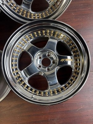 JDM Rare Excellent condition WORKMeister S1 forging 3-piece gold pierc No Tires - Image 3