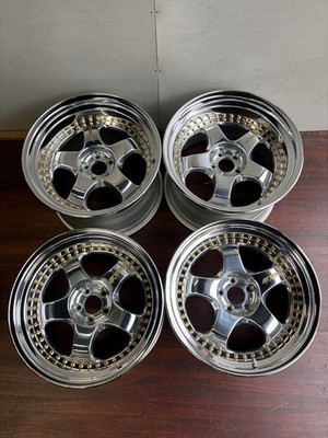 JDM Rare Excellent condition WORKMeister S1 forging 3-piece gold pierc No Tires - Image 8