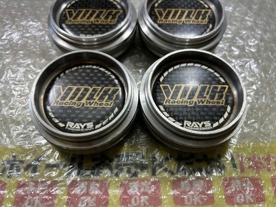 JDM 4 pieces RAYS VOLK Racing center cap carbon type installation diam No Tires - Image 2