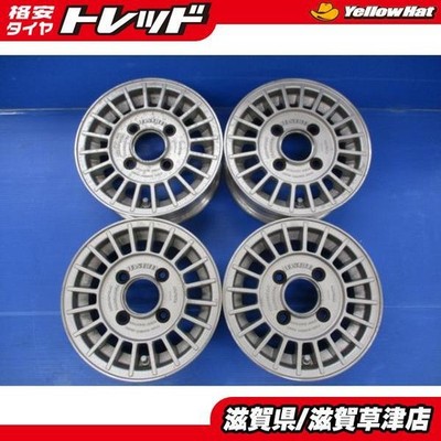 JDM 4Book Rare Old Car ALIPINE FIN RACING 104.0B +35 4H pcd100 Aluminu No Tires
