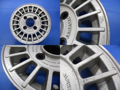 JDM 4Book Rare Old Car ALIPINE FIN RACING 104.0B +35 4H pcd100 Aluminu No Tires - Image 2