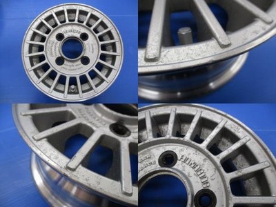 JDM 4Book Rare Old Car ALIPINE FIN RACING 104.0B +35 4H pcd100 Aluminu No Tires - Image 4