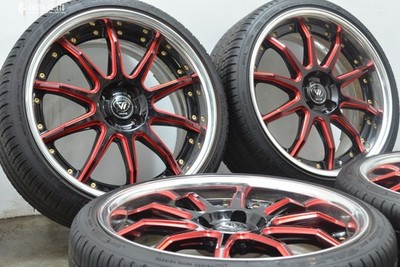 JDM KUHL VERZ KCV-05 18-inch 8J +38 PCD100 Falken Zenith FK510 215/35R No Tires - 画像 (2)